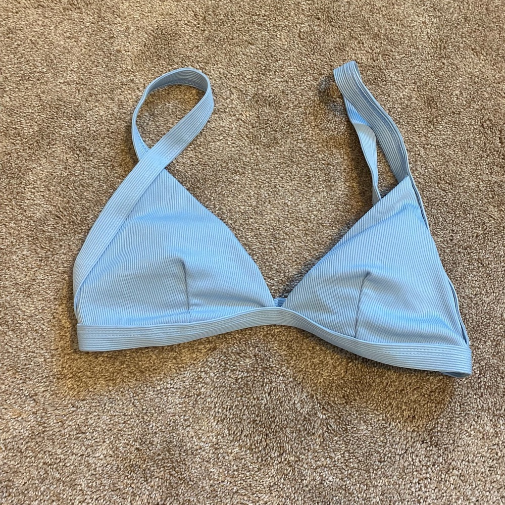 Shein light blue ribbed bikini top (never worn)